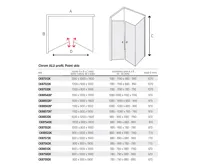 LIMA Sprchový kout, obdélník, 100x80x190 cm, chrom ALU, sklo Point (5)