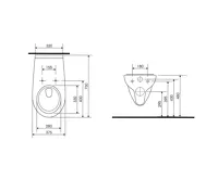 SAPHO HANDICAP závěsná WC mísa, prodloužená, Rimless, 37,5x73cm, bílá (3)
