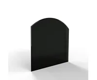 Sklo pod kamna - FLAMINGO Oblouk 1000x1000 mm, černé, fazeta / R725 / 6 mm (1)