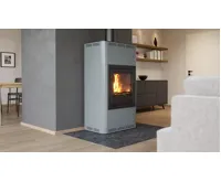 HS Flamingo Krbová kamna AQUAFLAM ® 17 s výměníkem - šedá, manuální regulace (22)