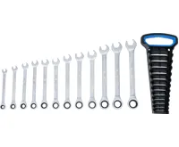 BGS Sada otevřených a očkových klíčů s ráčnou ,  12dílná - BGS 6545 (5)