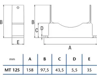 CATA Stojánek pro potrubní ventilátor MT-100 CATA Stojánek pro potrubní ventilátor MT-100