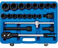 BGS Gola sada 3/4" ,nástavce úderové CRV - Molybden 21 dílů,19 - 50mm