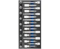 BGS Vložka do dílenského vozíku 1/3: sada nástrčných hlavic, klínový profil (pro RIBE), 25dí