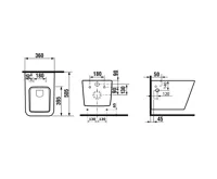 SAPHO PORTO CLEANWASH závěsná WC mísa Rimless, integrovaná baterie a bidet. sprška, 36x52cm, bílá (9)