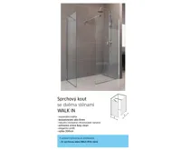 FANTASY Sprchový stěna, WALK IN, Fantasy, 90 x 200 cm, chrom ALU, sklo Čiré (2)