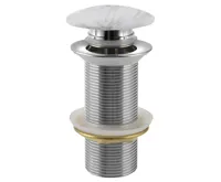 SAPHO BLOK umyvadlová výpust 5/4“, click-clack, zátka bílá carrara, mat