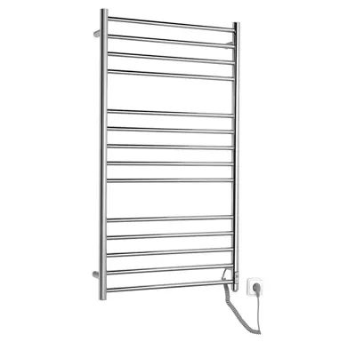 SAPHO REDONDO elektrický sušák ručníků s časovačem, kulatý, 630x1160 mm, 130 W, nerez lesk