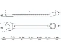 BGS Klíč očkoplochý, 1 1/4" (1)