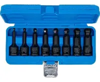 BGS Sada nástavců rázových bitů ,  délka 75 mm ,  12,5 mm (1/2") pohon ,  vnitřní šestihran s (4)