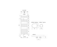 AQUALINE ALYA otopné těleso rovné 400x1188mm, středové připojení, chrom (6)