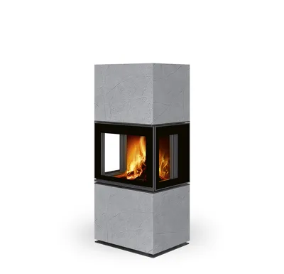 ROMOTOP Designové krby LERA C G s děleným sklem, Thermaline tmavě šedivá 62