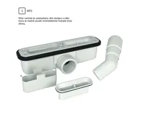 Obdélníková sprchová vanička s hranatým krytem sifonu,120x80x3cm, vč. sif., bez nožiček, litý mramor (2)