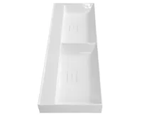 SAPHO GODIVA dvojumyvadlo, litý mramor, 119x44cm, bez otvoru, bílá (5)