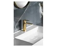 SAPHO SPY stojánková umyvadlová baterie, zlato mat (1)