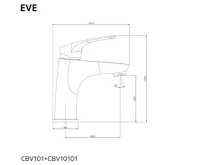 CROSS baterie umyvadlová stojánková bez výpustě CBV10101 (1)