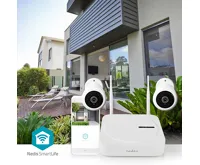 TUYA / SmartLife Bezdrátový kamerový systém, 2x Kamera (Full HD 1080p), IP65, Noční vidění, bílá (2)