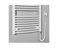 AQUALINE ORBIT-E elektrické otopné těleso oblé 450x960 mm, 300 W, bílá (1)