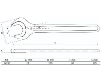 BGS Klíč plochý 90,0 mm, jednostranný (1)