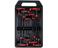 BGS Klíče T-profil T10 - T50, s vrt., T-rukojeť, 9 dílů