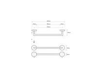 SAPHO X-STEEL držák ručníků 450mm, nerez mat (2)