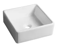 SAPHO UBEGA keramické umyvadlo na desku 38x38cm, bílá SAPHO UBEGA keramické umyvadlo na desku 38x38cm, bílá