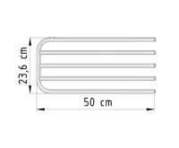 AQUALINE Sušák 4 ručníků na otopná tělesa, univerzální upínání, délka 50cm, bílá (7)