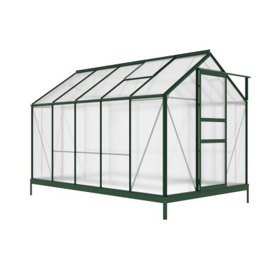 Zahradní skleník DEMETER A101-D 5,93m2 green 201x190x312 cm PC 4 mm + základna IWH-1027000