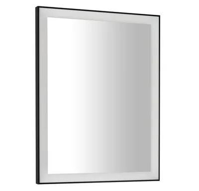 SAPHO GANO zrcadlo s LED osvětlením 60x80cm, černá