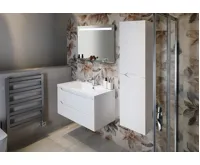 SAPHO LUCIOLA umyvadlo, litý mramor, 80x48cm, bílá (5)