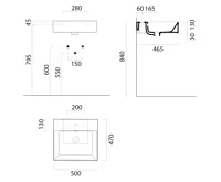 GSI KUBE X keramické umyvadlo 50x47cm, broušená spodní hrana, bílá ExtraGlaze (7)