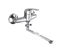 Nástěnná baterie do byt. jádra, Lila, 150 mm, s plochým ramínkem 300 mm, bez příslušenství