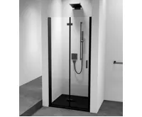 POLYSAN ZOOM BLACK sprchové dveře do niky 900mm, čiré sklo, levé