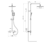 SAPHO Sprchový sloup s termostatickou baterií, zlato mat (7)