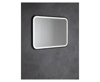 SAPHO CETIS zrcadlo s LED osvětlením 100x70cm, černá mat (1)