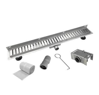 Odtokový sprchový žlab ke stěně 90 cm, vč. roštu STRIP