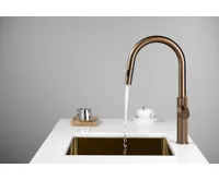 SAPHO FLAWO stojánková dřezová baterie s výsuvnou sprškou, měď mat (4)