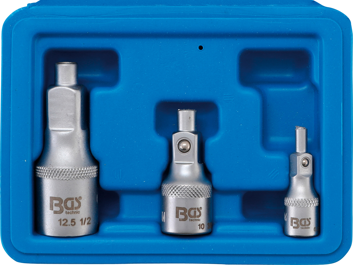 Bgs prodloužení 1/4",3/8",1/2" s magnetem,sada 3 díly