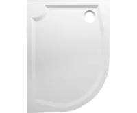 GELCO RIVA sprchová vanička z litého mramoru, čtvrtkruh 100x80cm, pravá, bílá (3)