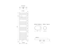 AQUALINE ALYA otopné těleso rovné 600x1600mm, středové připojení, chrom (6)