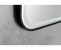 SAPHO CETIS zrcadlo s LED osvětlením 100x70cm, černá mat (6)