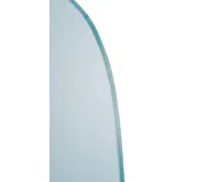 SAPHO Dělící stěna mezi urinály 40x80 cm, mléčné sklo (5)