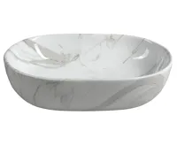 SAPHO DALMA keramické umyvadlo na desku, 59x42 cm, carrara (3)
