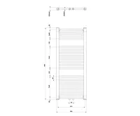 AQUALINE DIRECT otopné těleso se středovým připojením 450x960 mm, bílá (6)