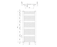 AQUALINE ORBIT otopné těleso s bočním připojením 750x1680 mm, bílá (5)
