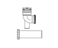 ALMEVA FLEX Koleno 87° pro vložkování redukované s podpěrou  60/80mm