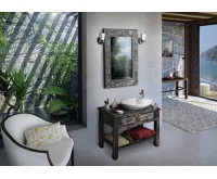 SAPHO UBUD zrcadlo ve vyřezávaném rámu 70x100cm, šedá (3)