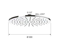 SAPHO Hlavová sprcha, průměr 300mm, bílá mat (3)