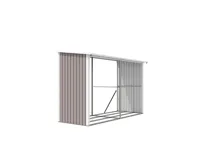 Přístřešek na dřevo plechový HESTIA AW-C světle šedá IWH-10230027 (1)