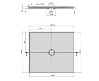 POLYSAN MIRAI sprchová vanička z litého mramoru, obdélník 100x90x1,8cm, levá, bílá (9)